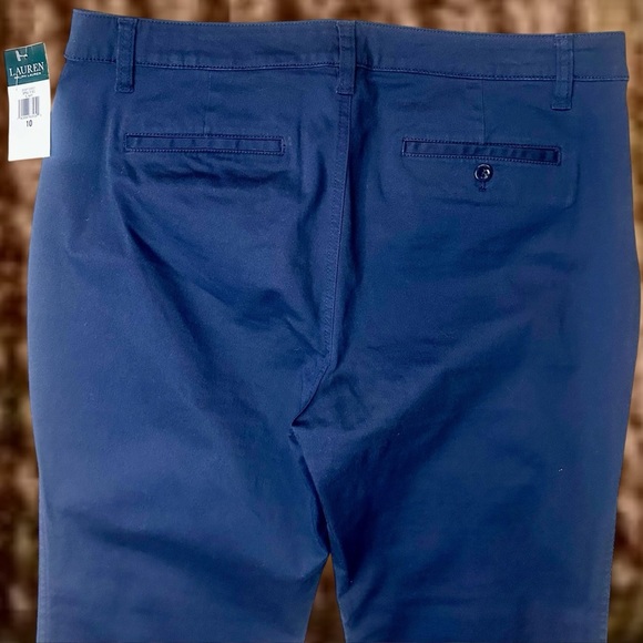 NWT Lauren Ralph Lauren Cotton-Blend Chino Pants in “Royal Navy” Size 10 - Picture 9 of 13